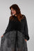 Cropped Jumper in Black Spray Silver