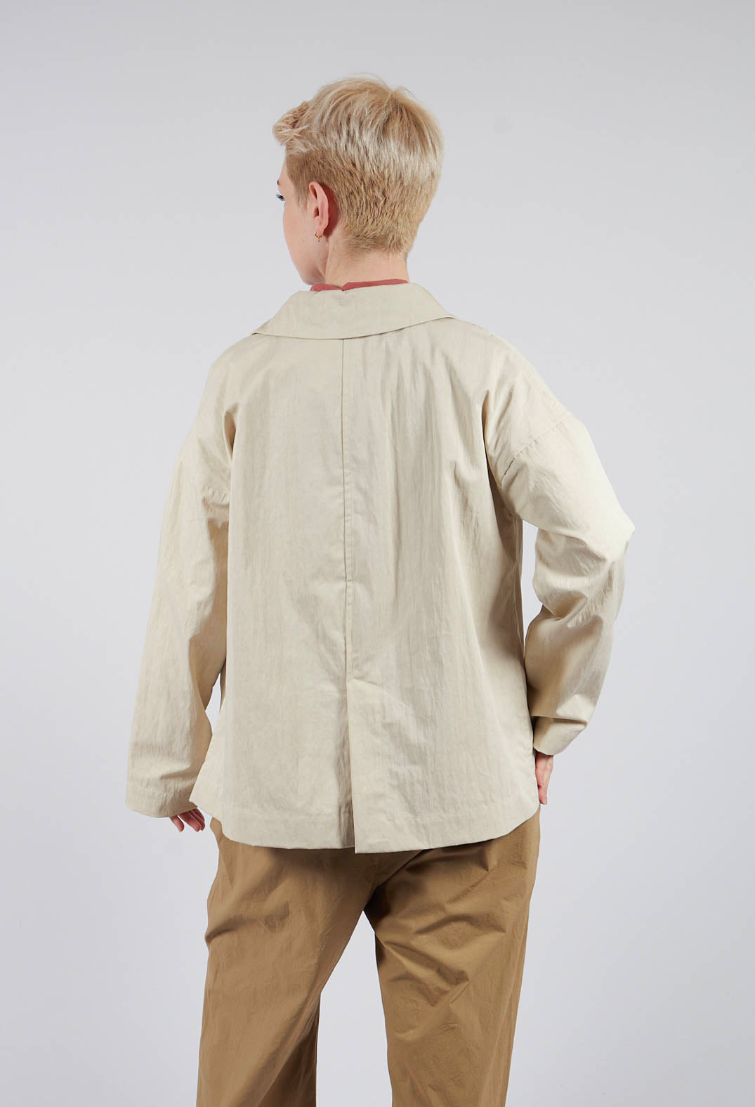 Loose Blazer WG in Stone