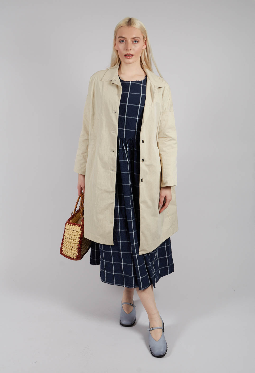 Demi Dress in Navy Check