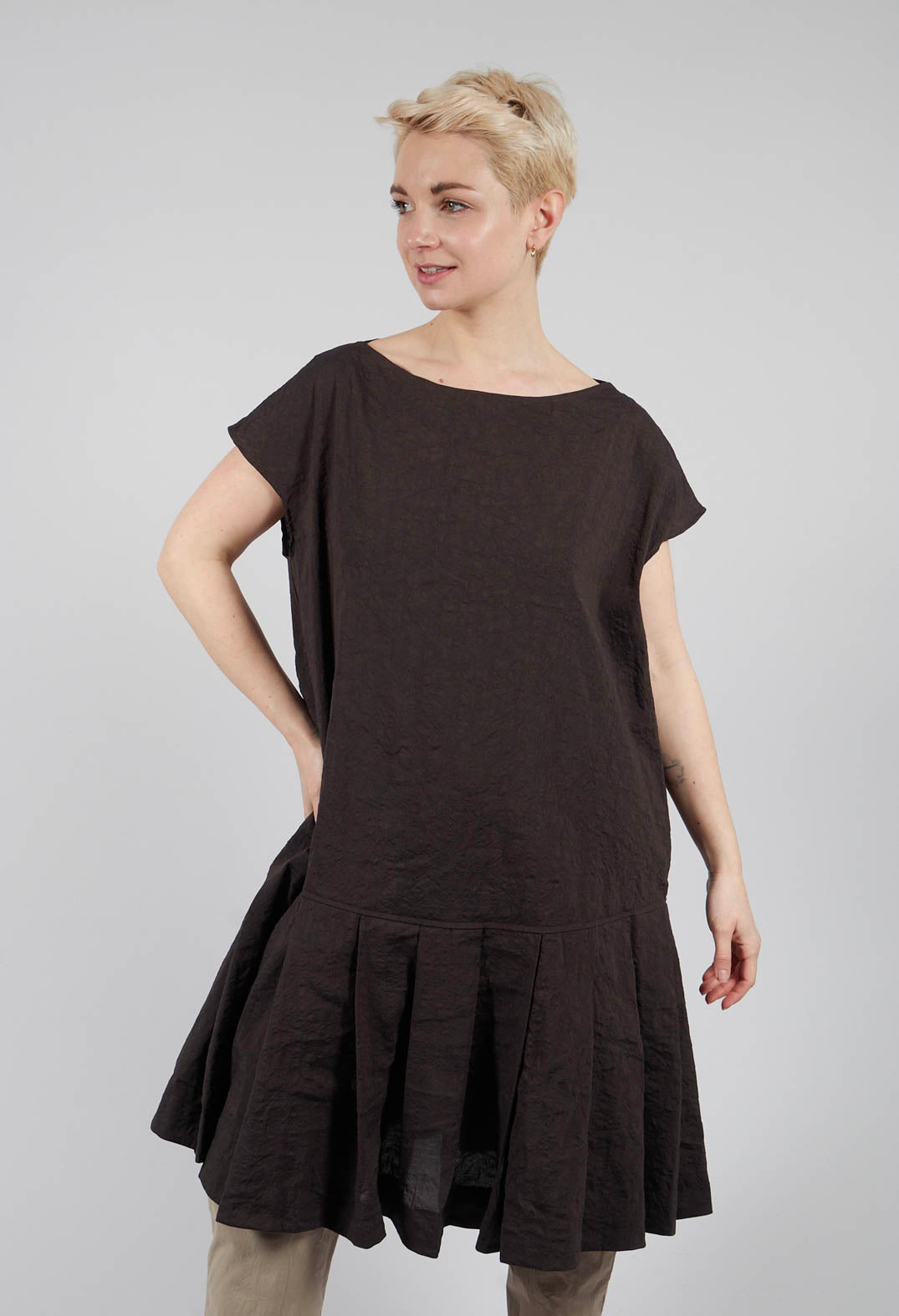 Low Waisted Dress CR in Brown