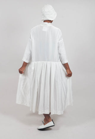 Pleated Collar Dress SC in Milk