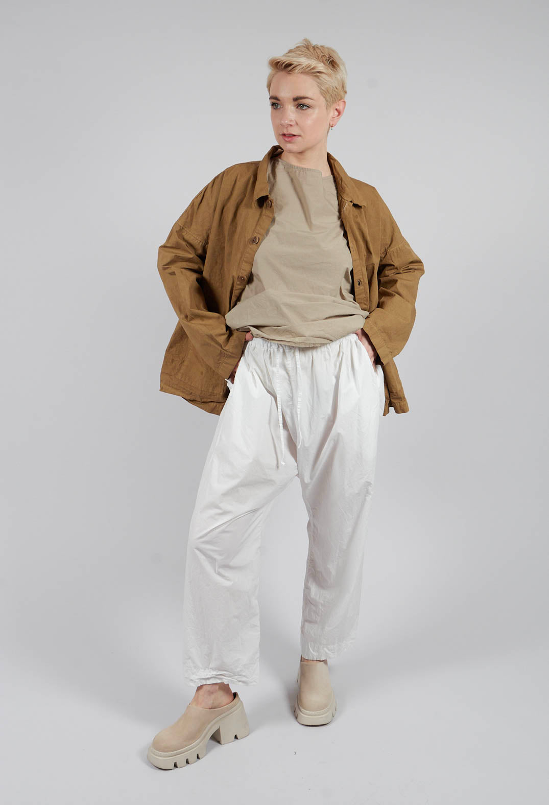 Braghe TC Trousers in Milk