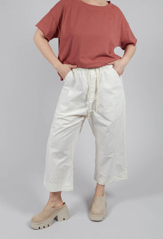 Wide and Short Trousers CC in Milk