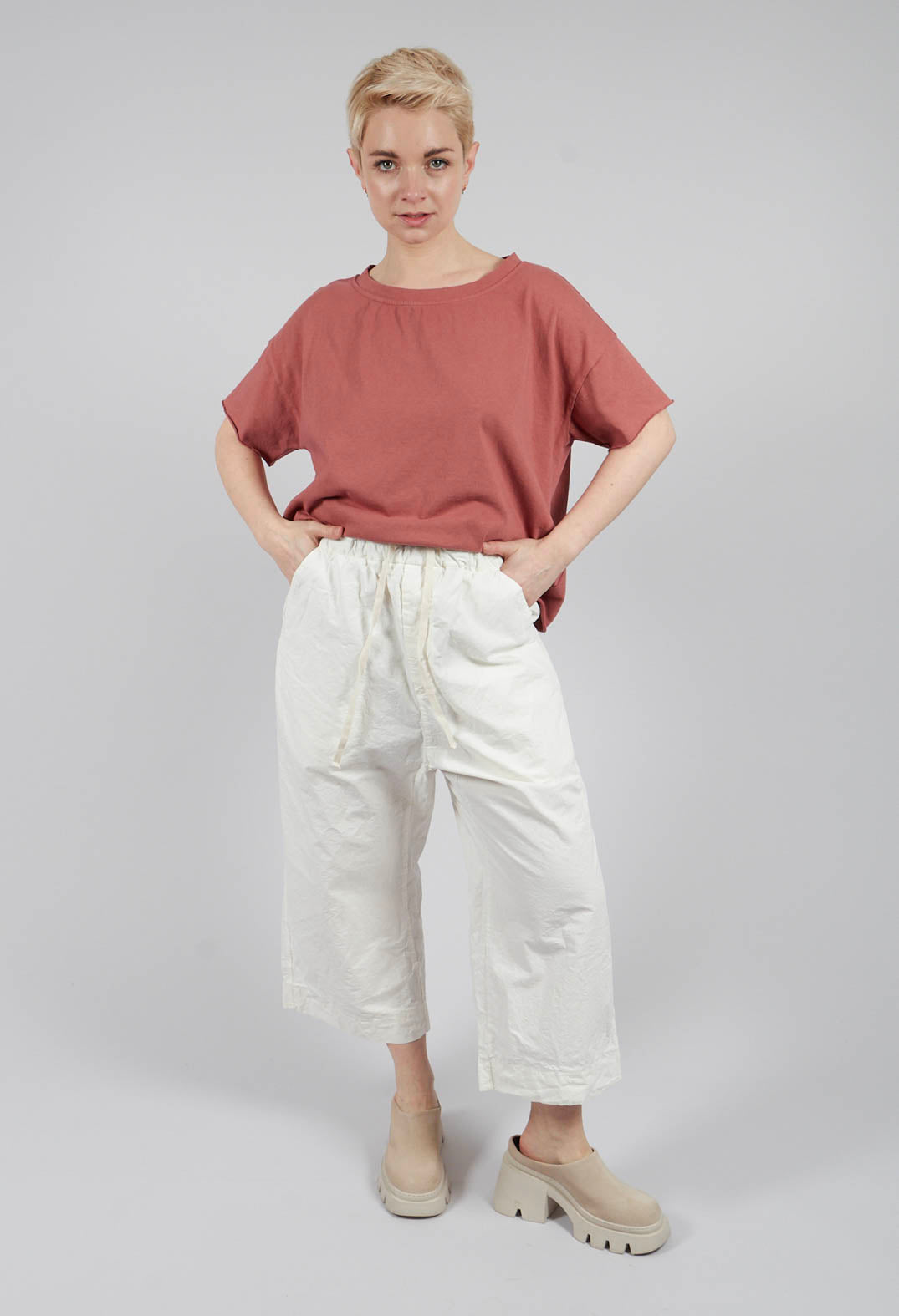Wide and Short Trousers CC in Milk