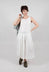 Sleeveless Pleated Dress SC in Milk