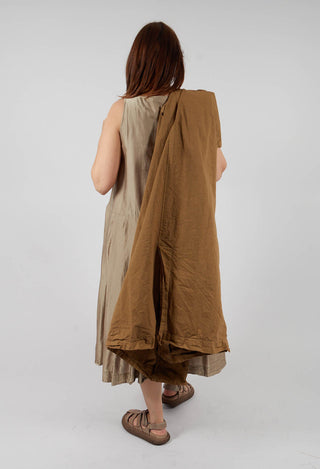 Sleeveless Pleated Dress SC in Stone