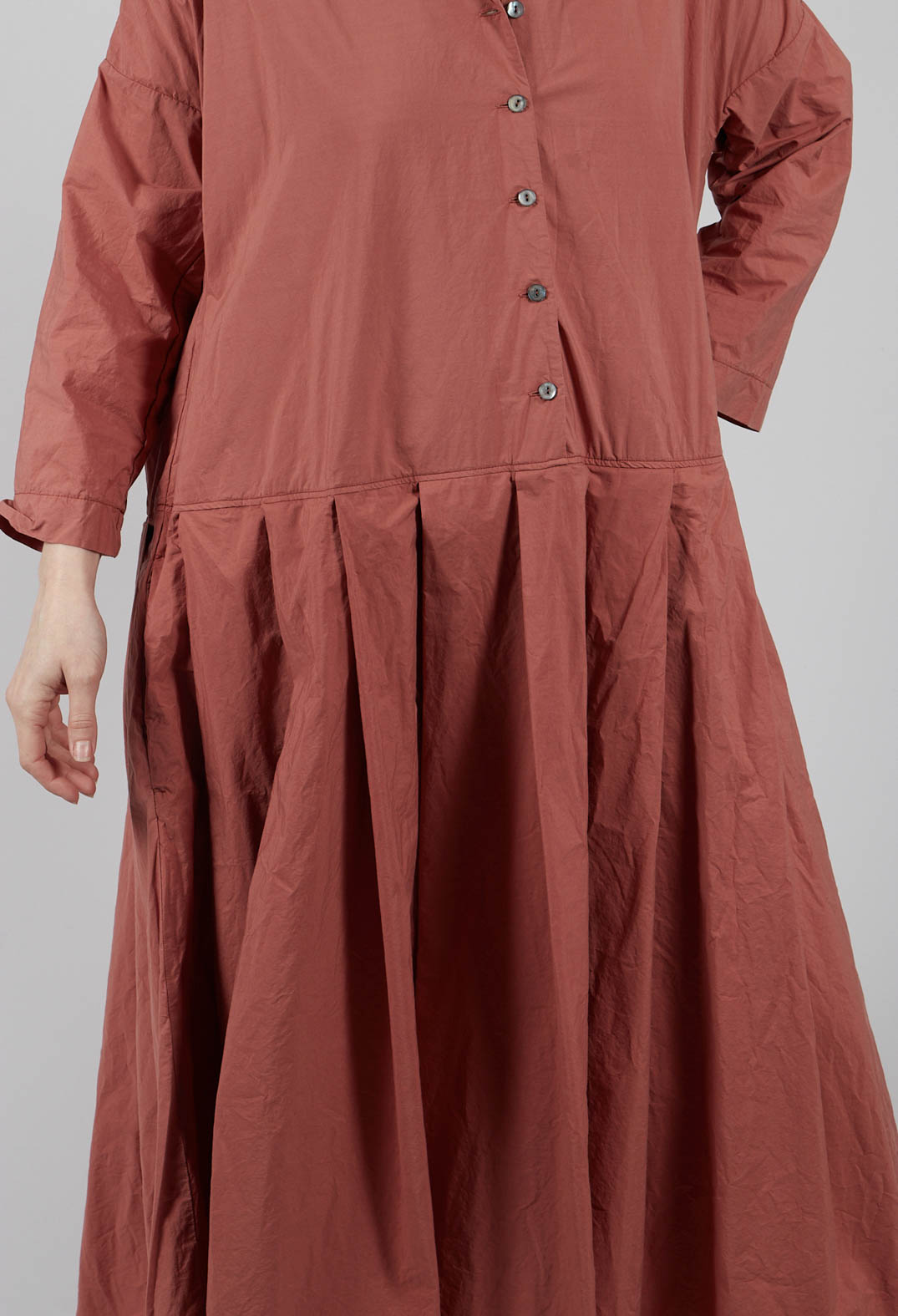 Pleated Collar Dress TC in Coral – Olivia May