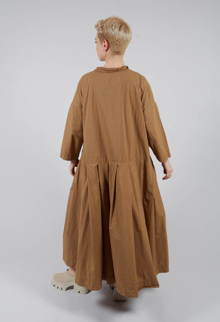 Pleated Collar Dress TC in Gold