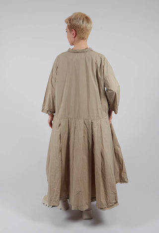 Pleated Collar Dress TC in Stone