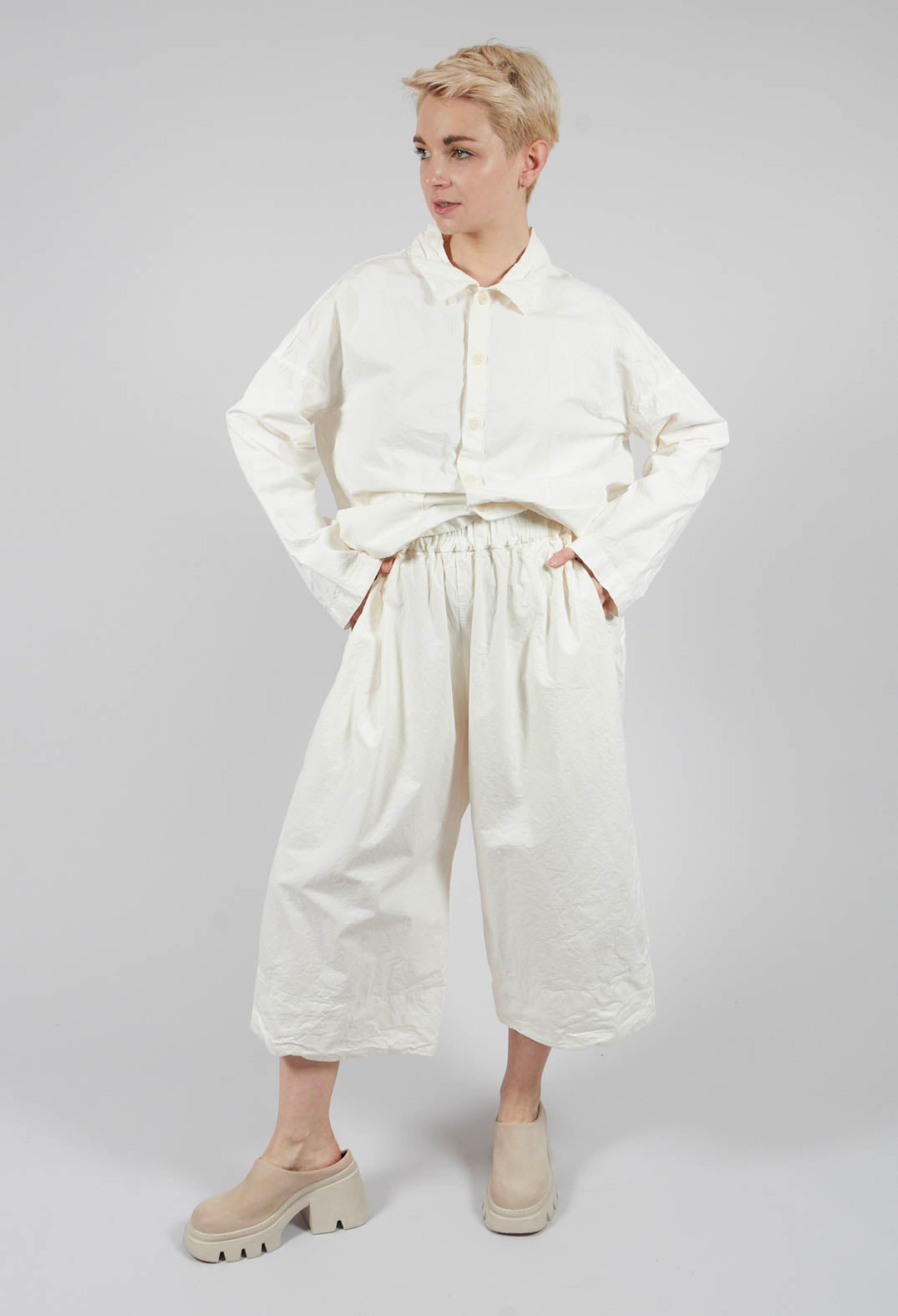 Wide Trousers CC in Milk