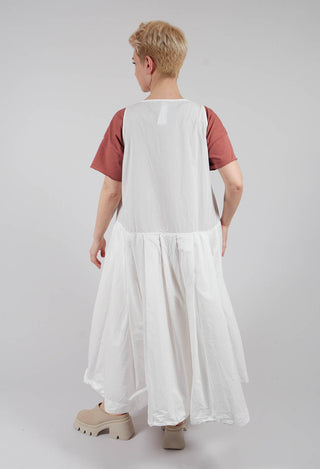 Pleated Sleeveless Dress TC in Milk