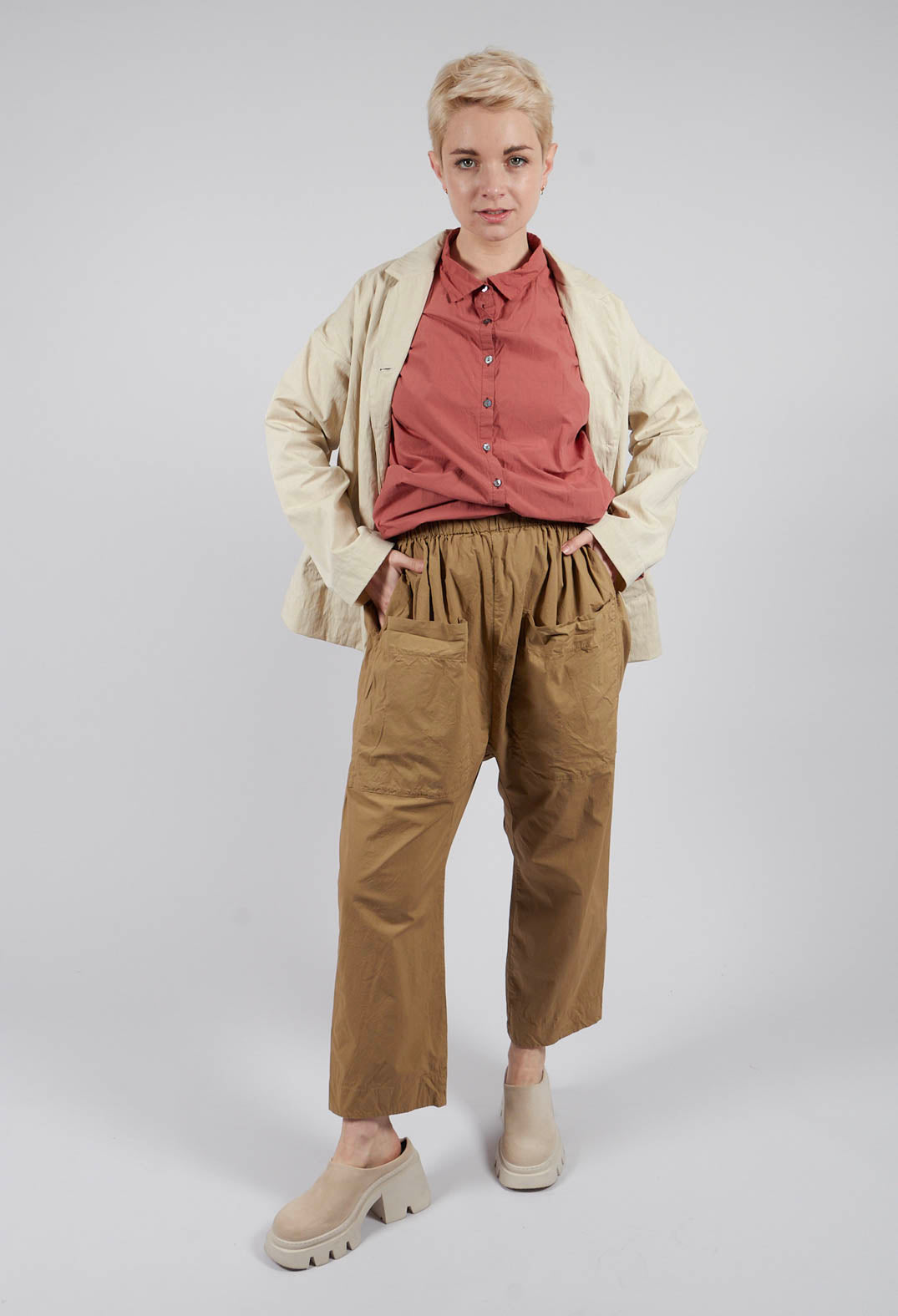 Braghe Tasche Trousers TS in Gold