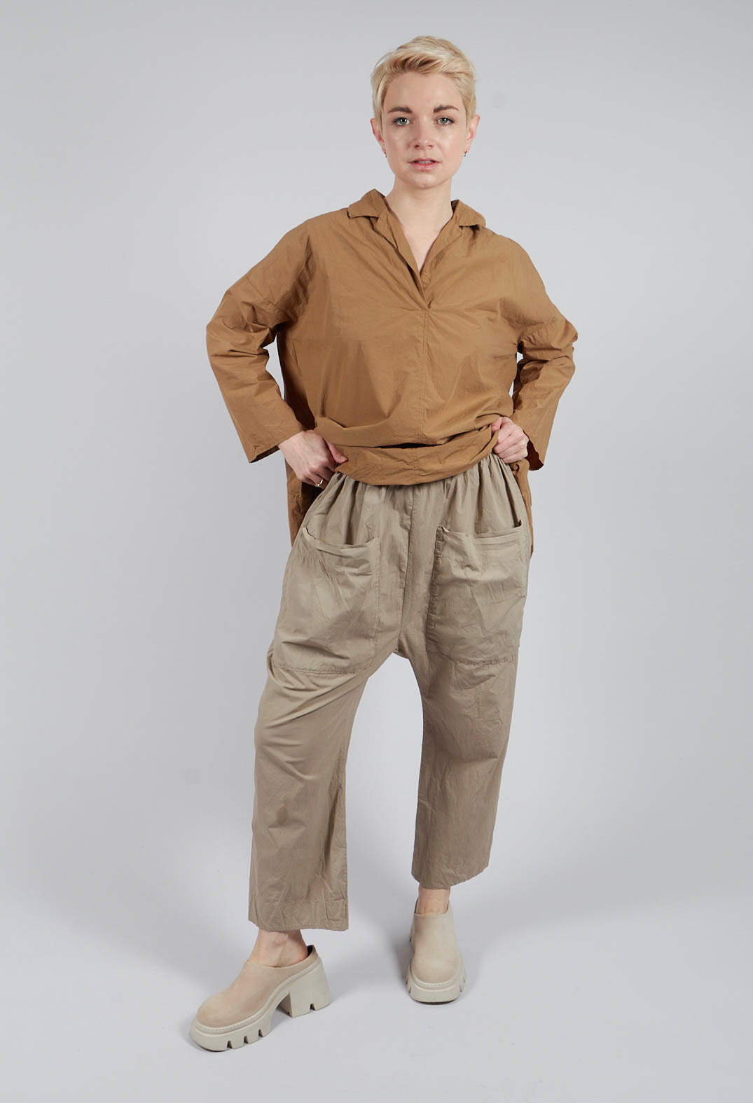 Braghe Tasche Trousers TS in Stone
