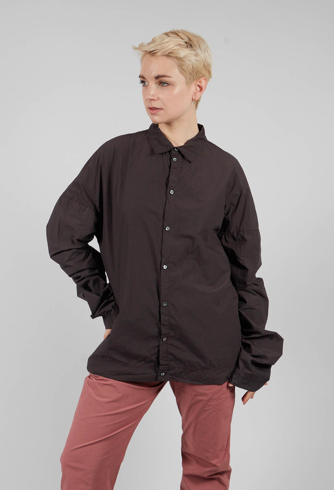 Unisex Collar Shirt TC in Brown