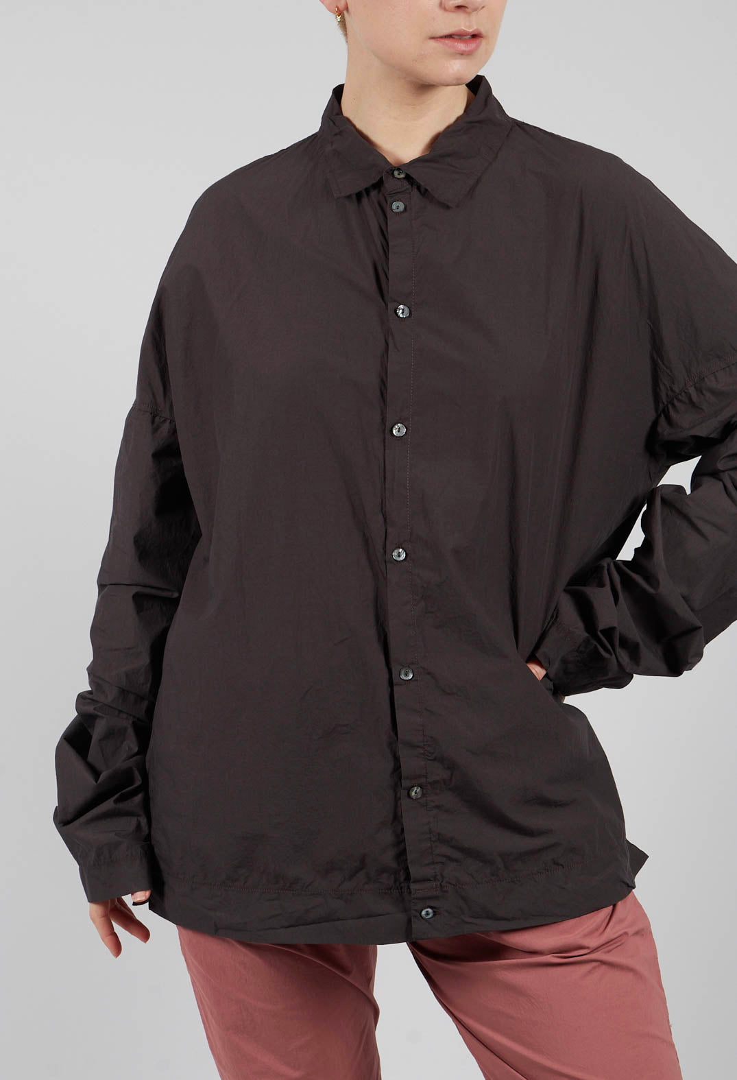 Unisex Collar Shirt TC in Brown
