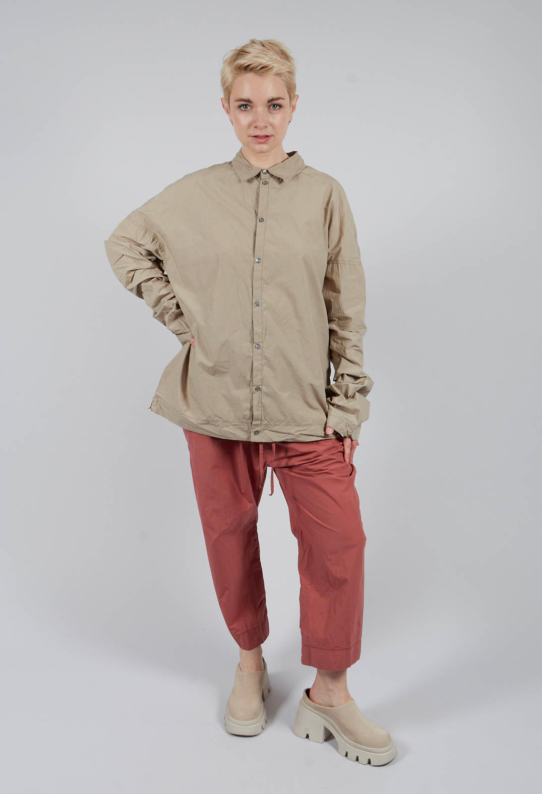 Unisex Collar Shirt TC in Stone