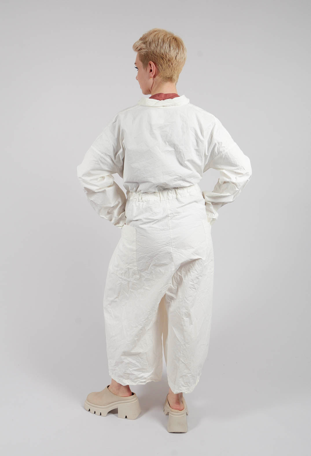 Cargo Jumpsuit CC in Milk