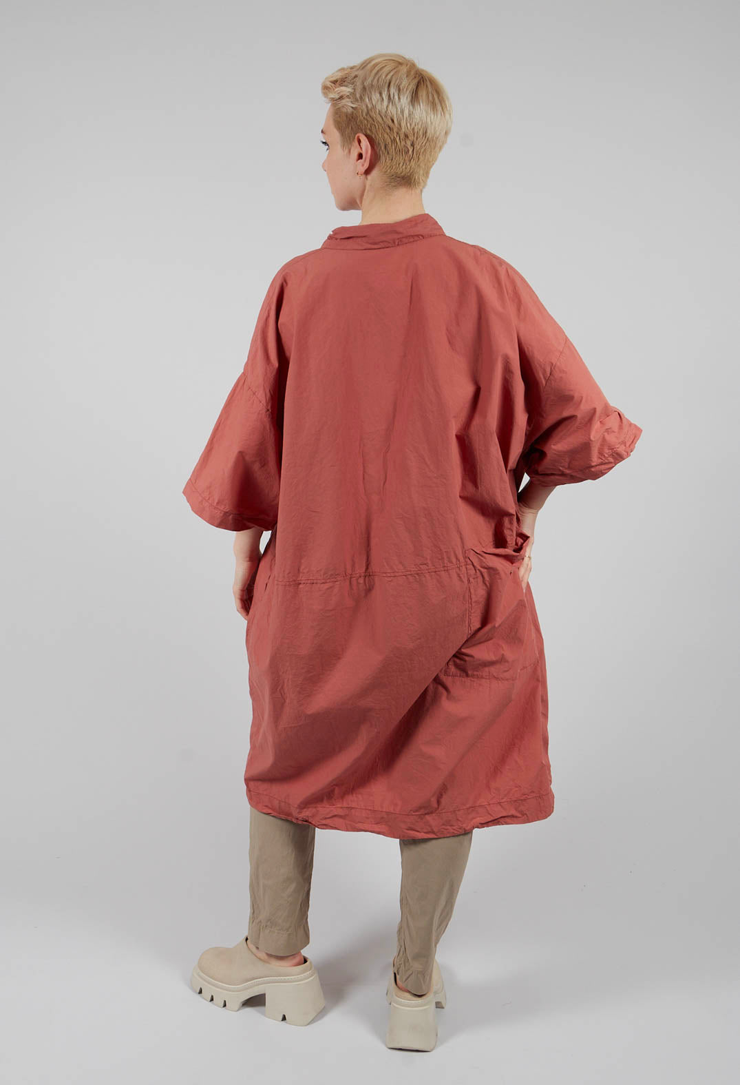 Collar Dress TC in Coral