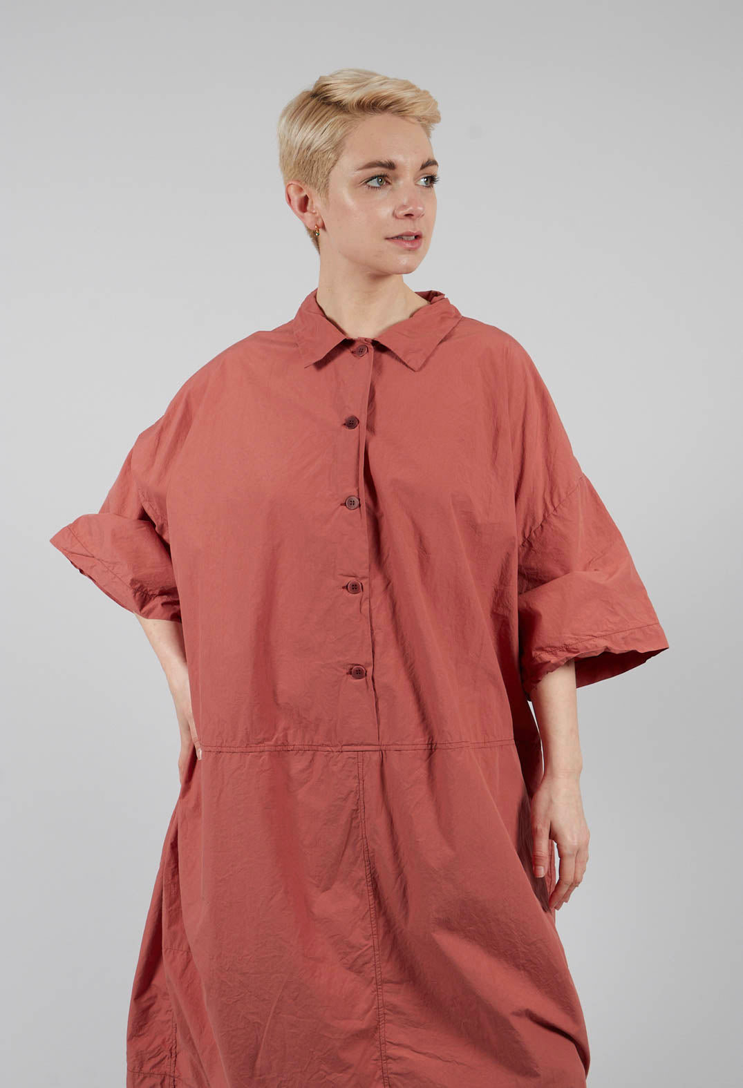 Collar Dress TC in Coral