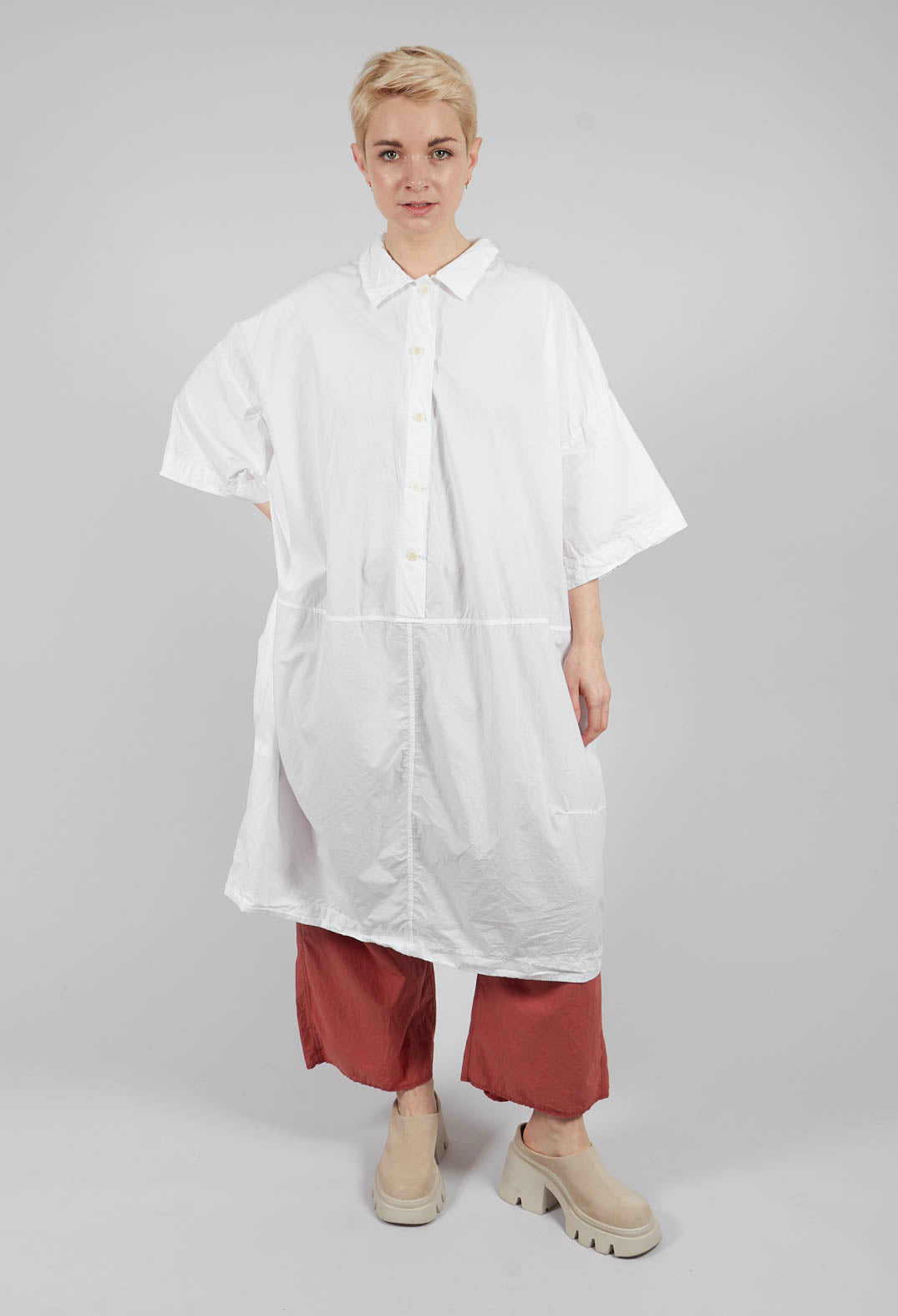 Collar Dress TC in Milk