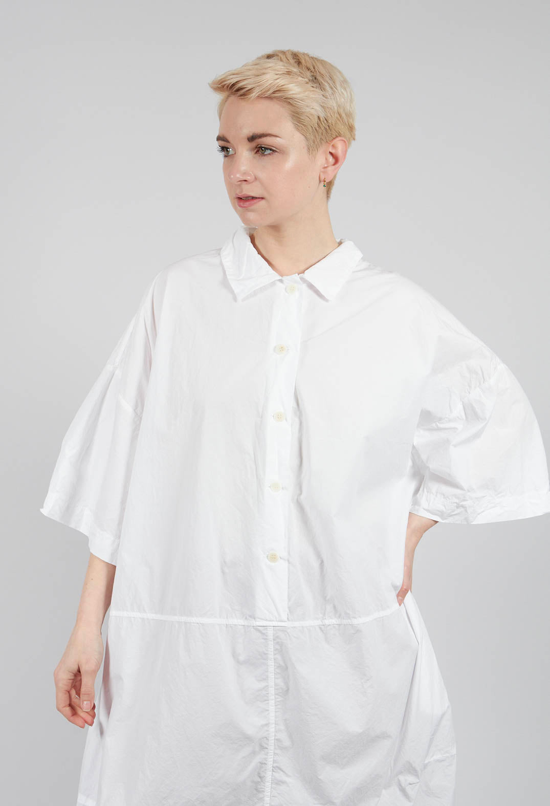 Collar Dress TC in Milk