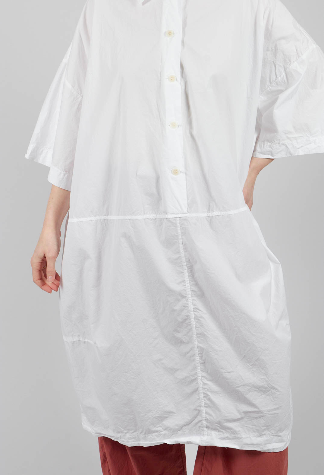 Collar Dress TC in Milk