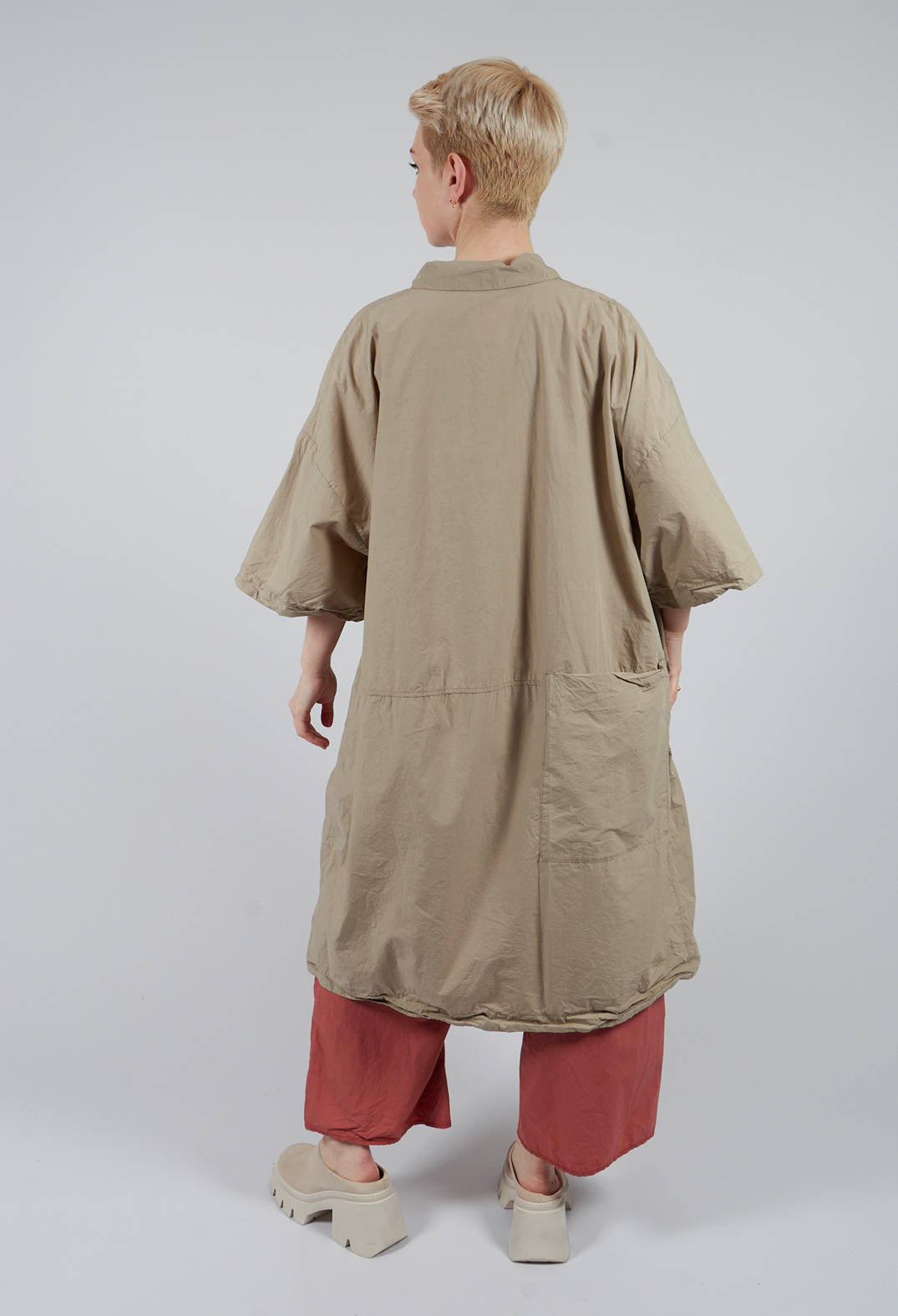Collar Dress TC in Stone