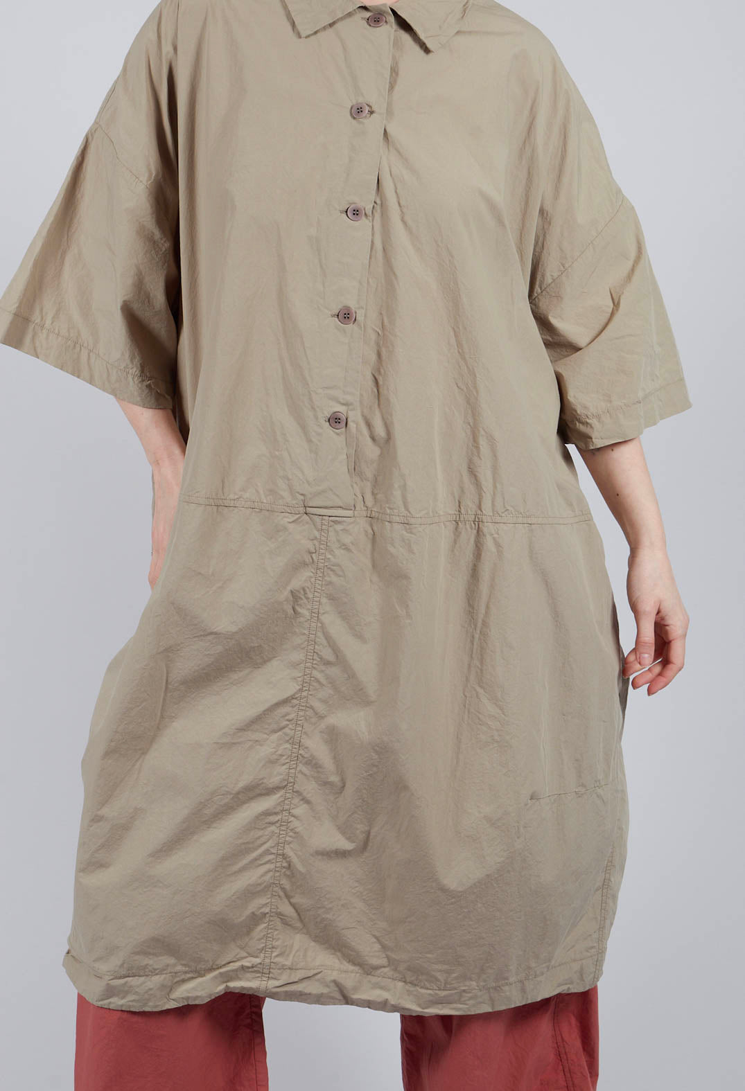 Collar Dress TC in Stone