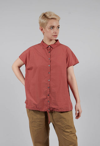 Short Sleeveless Shirt TC in Coral