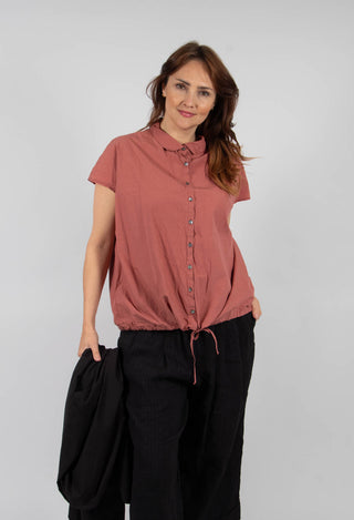 Short Sleeveless Shirt TC in Coral