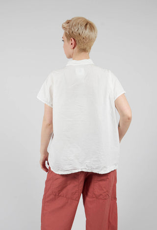 Short Sleeveless Shirt TC in Milk