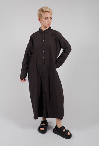 Long Shirt Dress TC in Brown