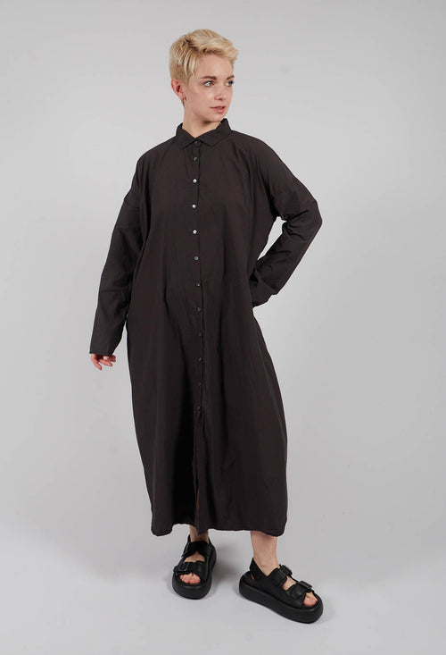 Long Shirt Dress TC in Brown