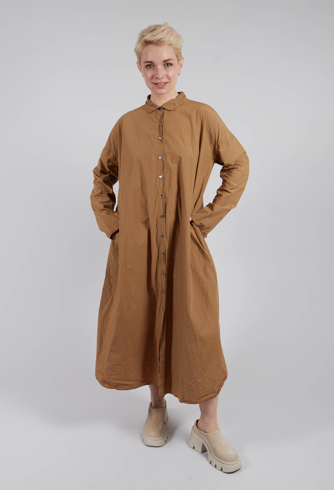 Long Shirt Dress TC in Gold