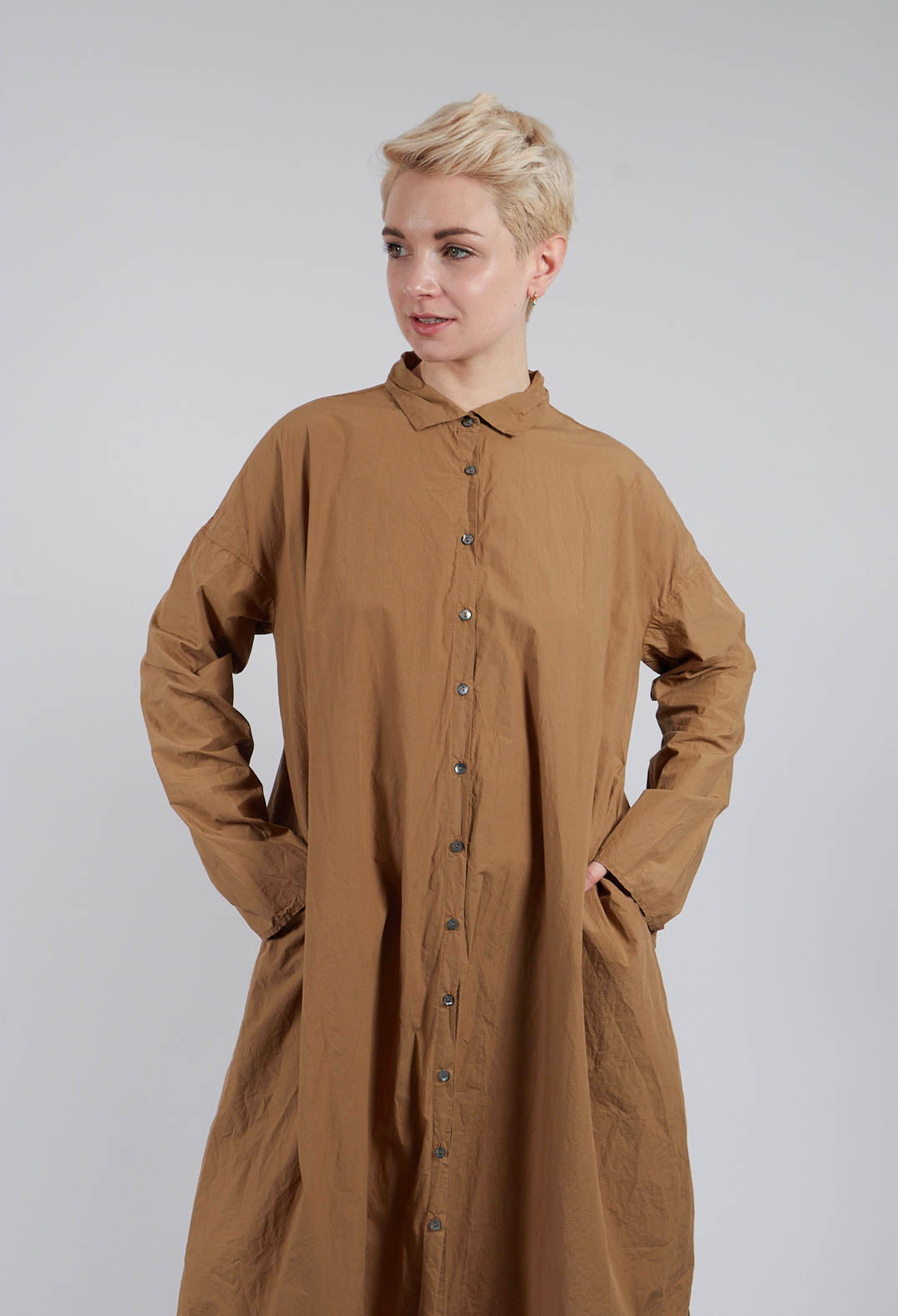 Long Shirt Dress TC in Gold