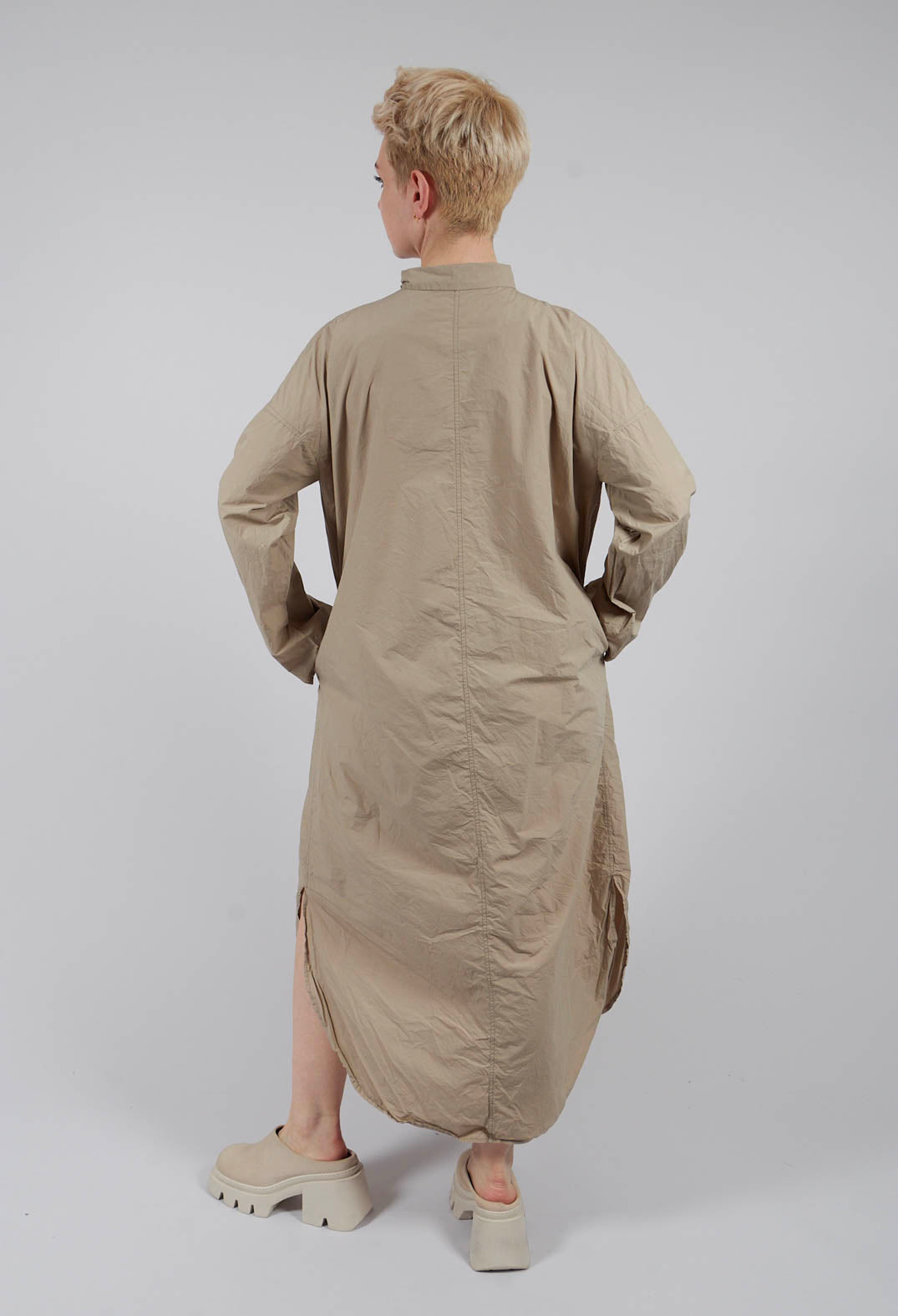 Long Shirt Dress TC in Stone