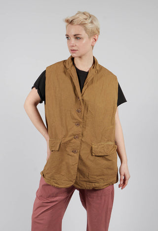 Sleeveless Big Blazer CC in Gold