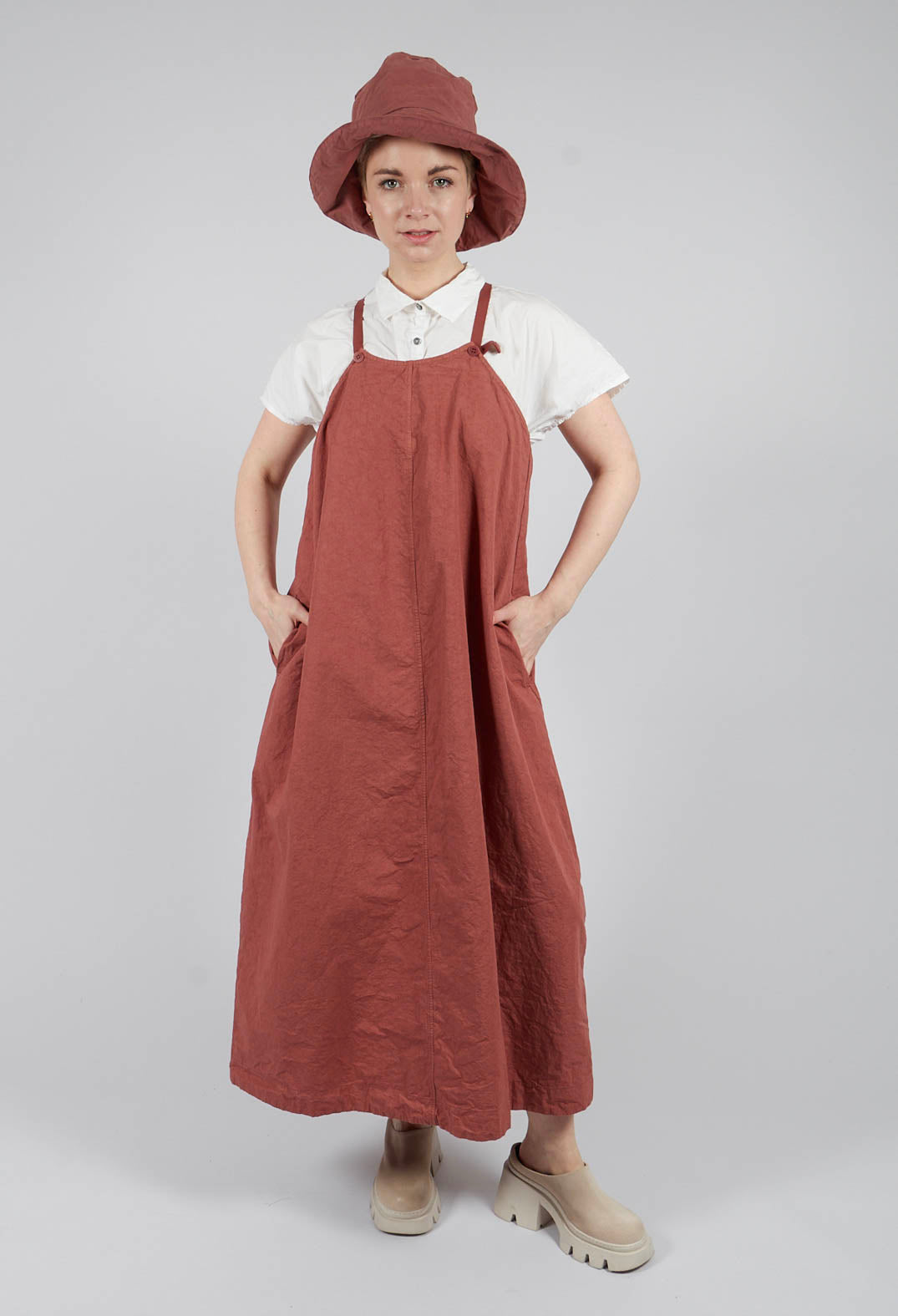 Salopette Pinafore CC in Coral