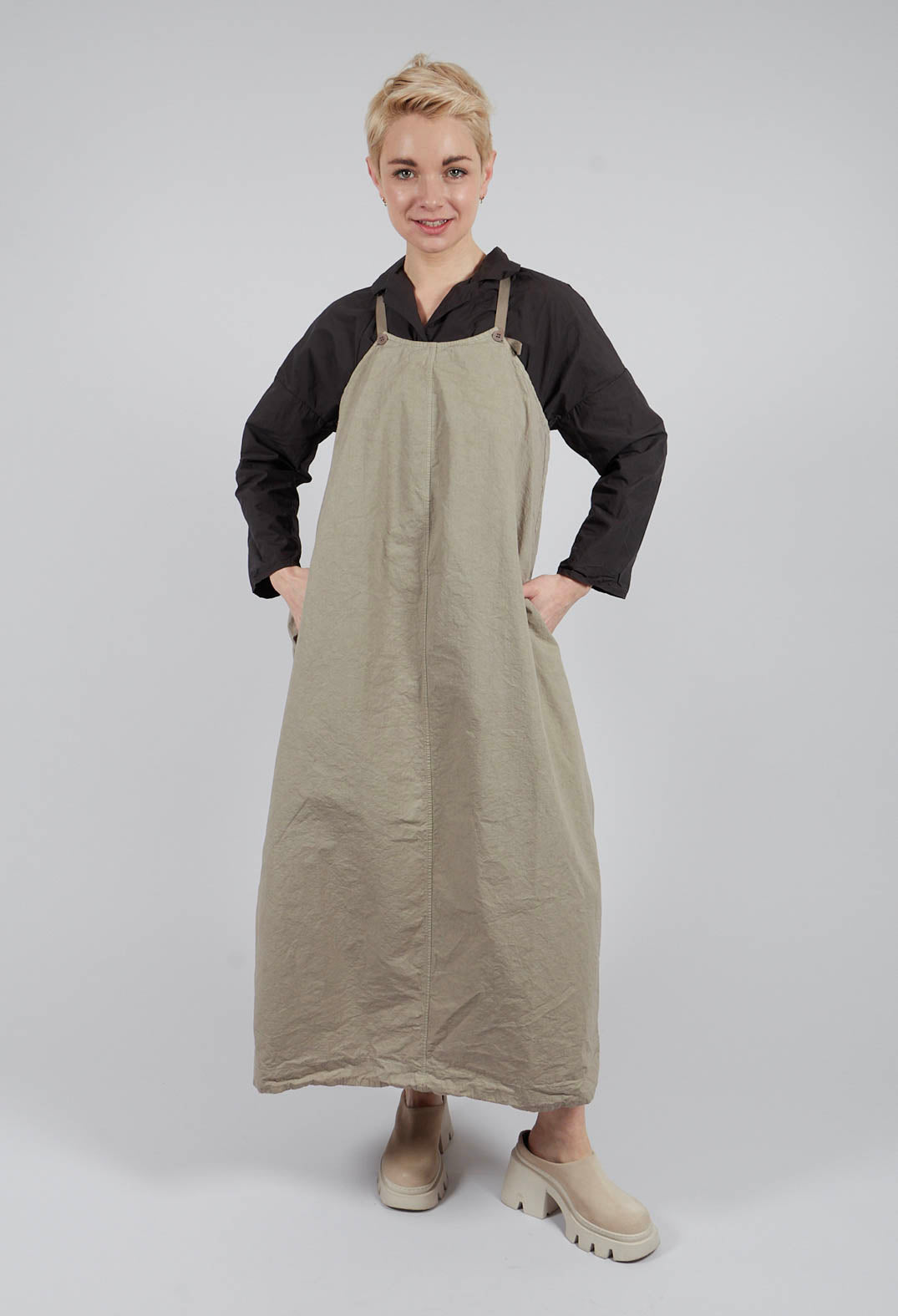 Salopette Pinafore CC in Stone