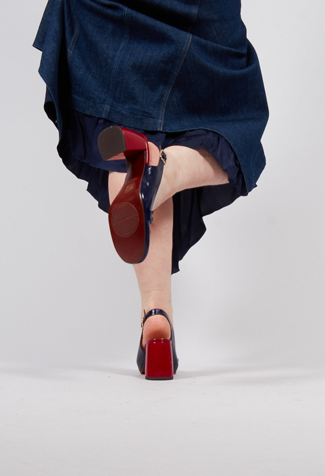 Sopel Block Heel in Navy
