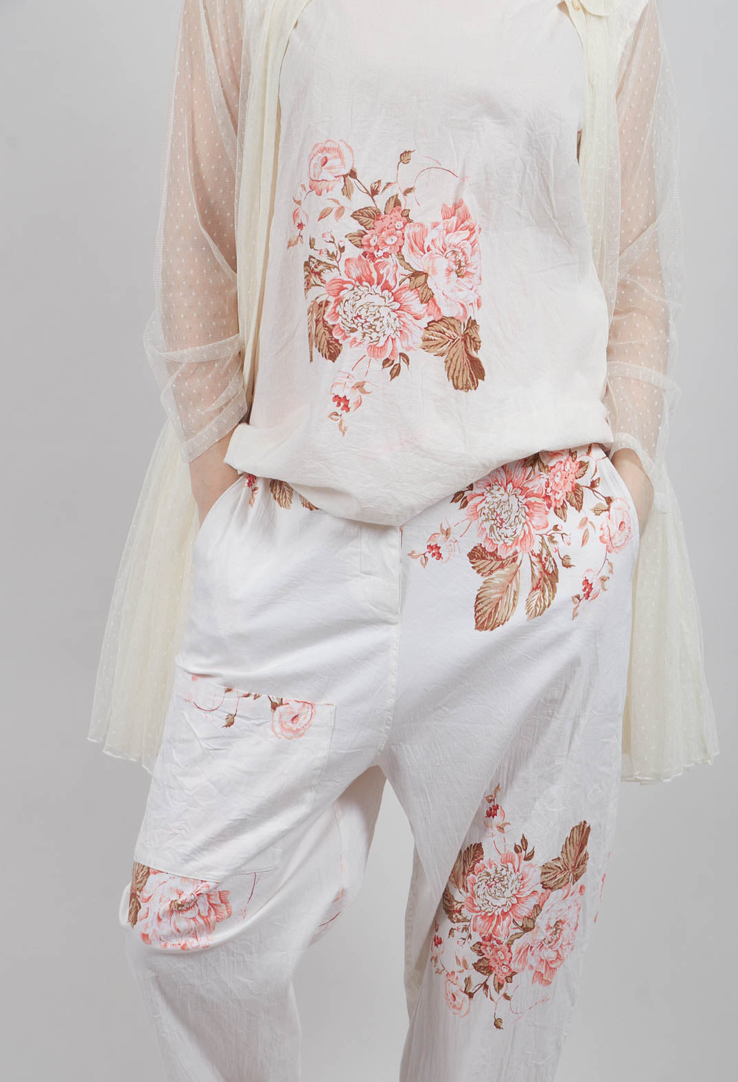 Gaston Pants in Popeline Fleurs