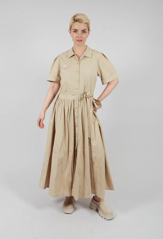 Shirt Dress in Beige
