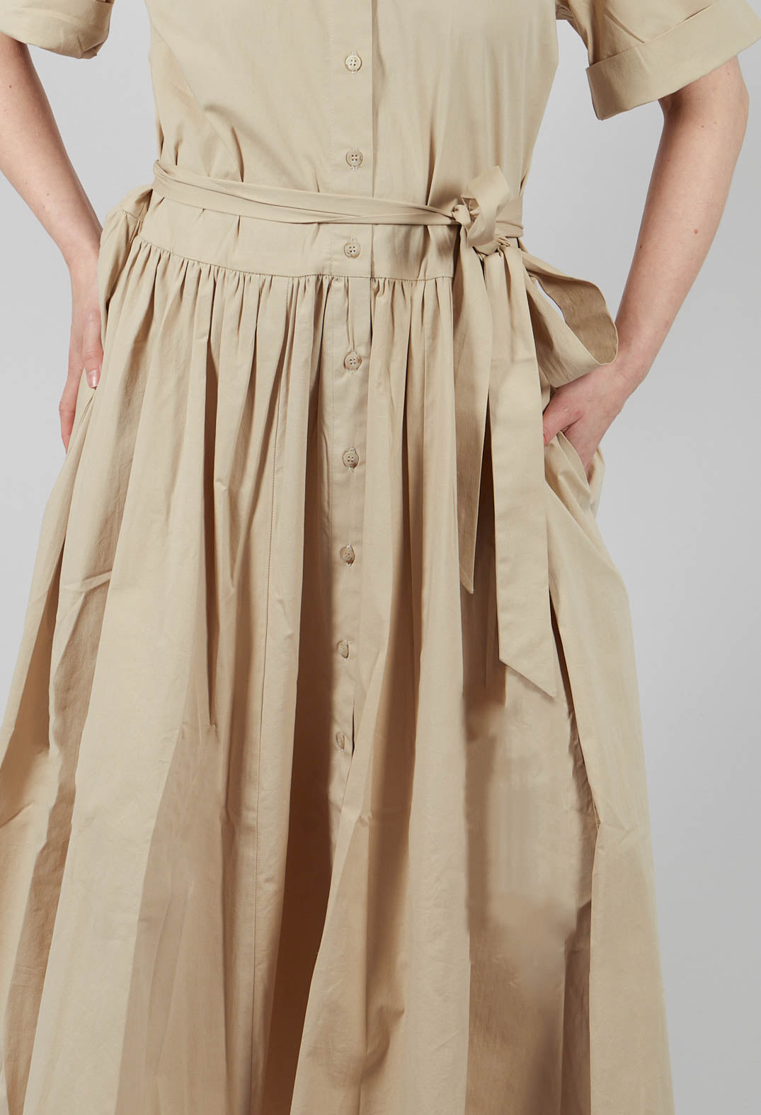 Shirt Dress in Beige