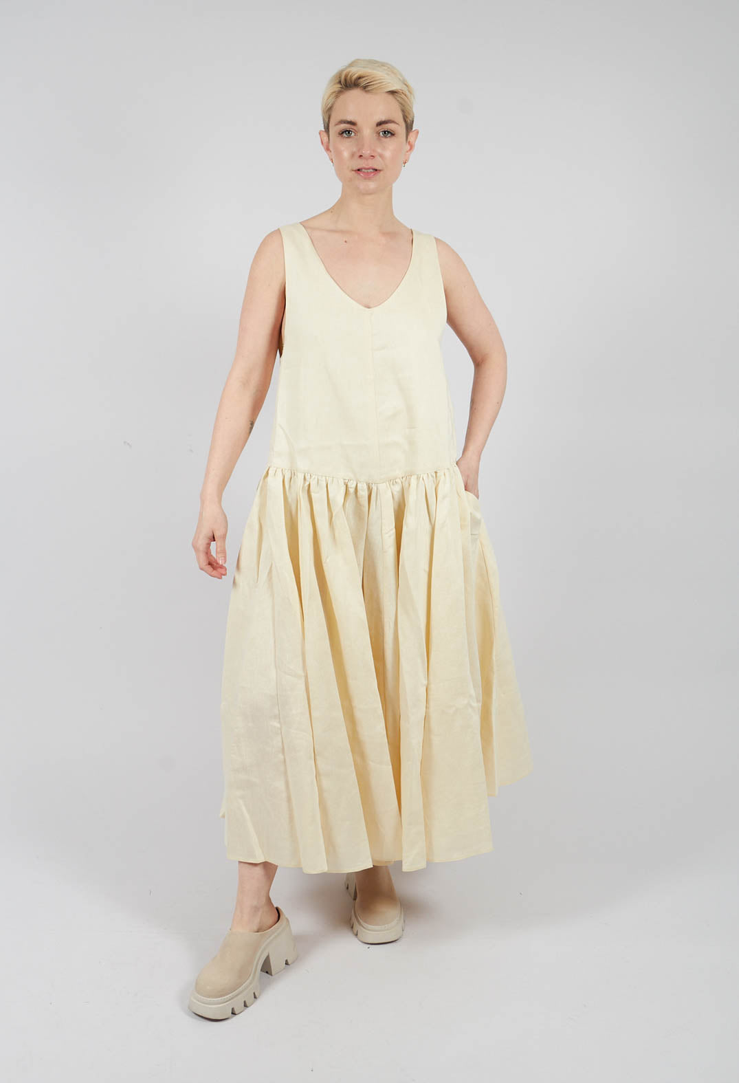 Sleeveless Maxi Dress in Ecru