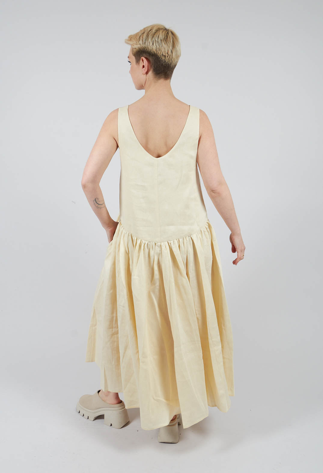Sleeveless Maxi Dress in Ecru