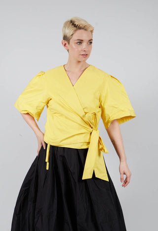 Wrapover Top in Yellow