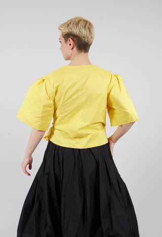 Wrapover Top in Yellow