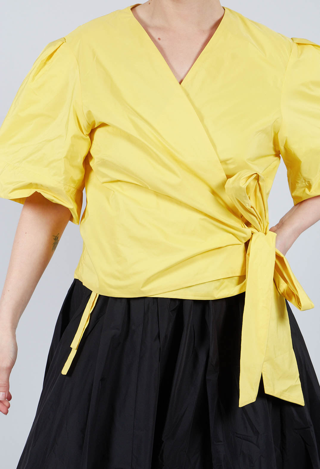 Wrapover Top in Yellow