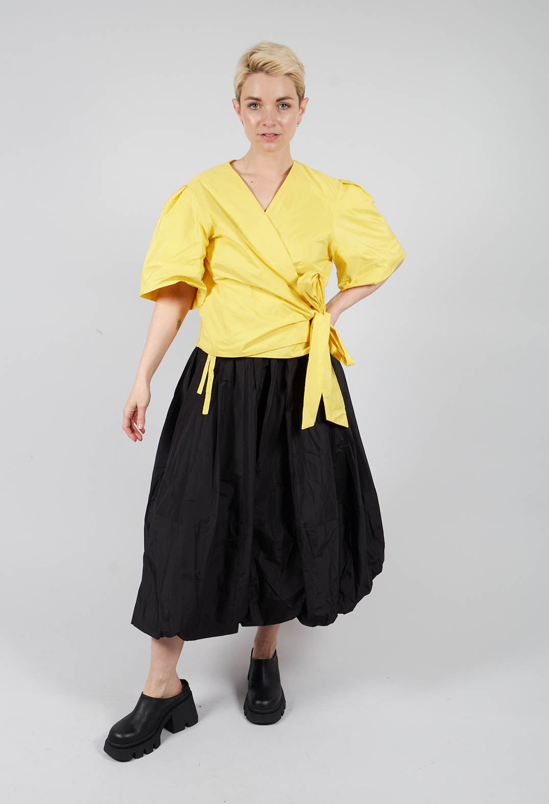 Wrapover Top in Yellow