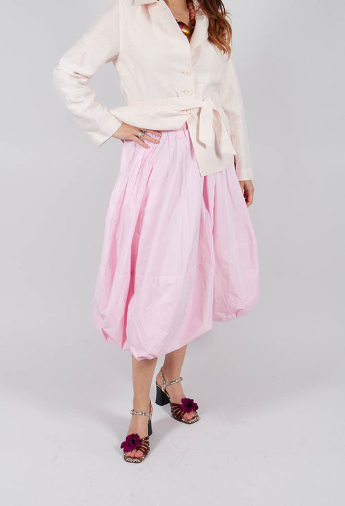 Midi  Bubble Skirt in Pink